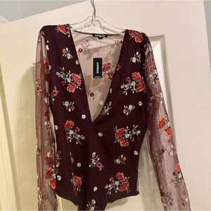 Express floral bodysuit